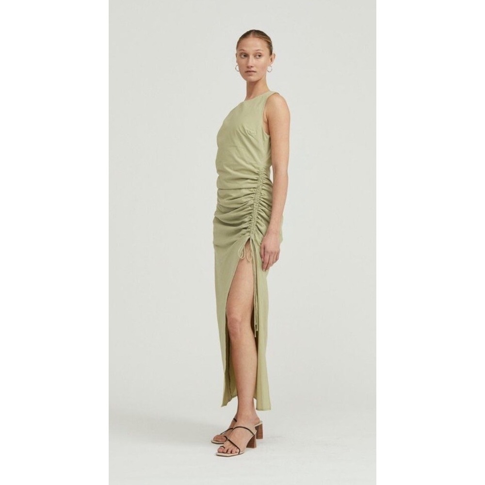 Third Form Drawn Deep Maxi‎ Dress Light Sage Green